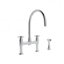 Perrin & Rowe U.4272X-APC-2 - Holborn™ Bridge Kitchen Faucet With C-Spout and Side Spray