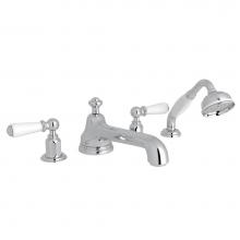 Perrin & Rowe U.3737L-APC - Edwardian™ 4-Hole Deck Mount Tub Filler With Low Spout