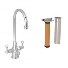 Perrin & Rowe U.KIT1220LS-APC-2 - Georgian Era™ Three Handle Bar/Food Prep Filter Kitchen Faucet Kit
