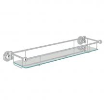 Perrin & Rowe U.6953APC - Edwardian™ Wall Mount Tempered Glass Vanity Shelf