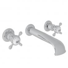 Perrin & Rowe U.3561X-APC/TO-2 - Edwardian™ Wall Mount Lavatory Faucet With U-Spout