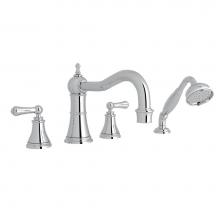 Perrin & Rowe U.3747LS-APC - Georgian Era™ 4-Hole Deck Mount Tub Filler With Column Spout