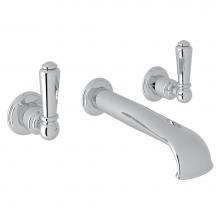 Perrin & Rowe U.3560L-APC/TO-2 - Edwardian™ Wall Mount Lavatory Faucet With U-Spout
