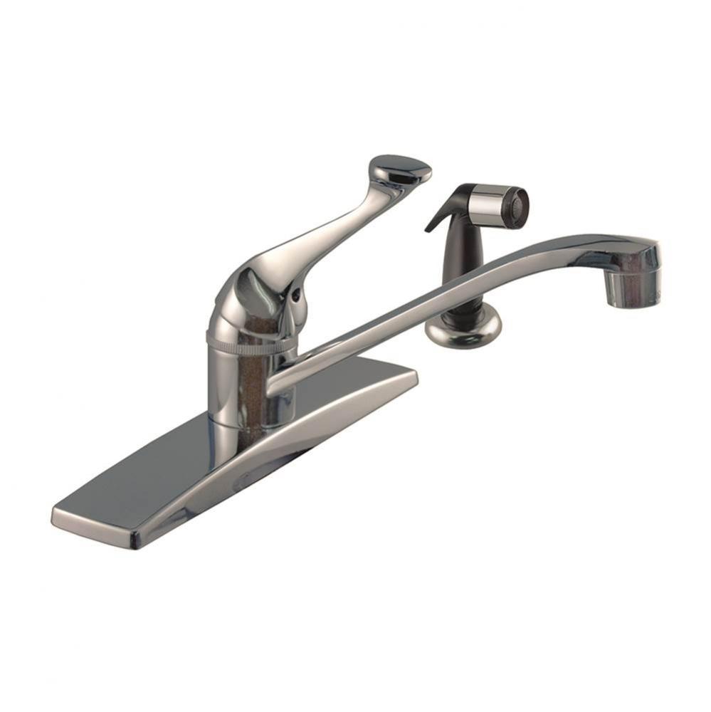 Chrome Plated Single Handle Kitchen Faucet with Spray