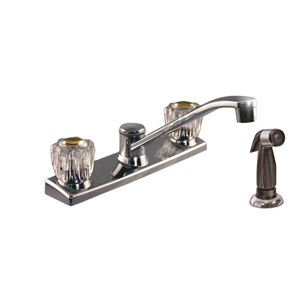 TWO ACRYLIC HANDLE KITCHEN FAUCET CP
