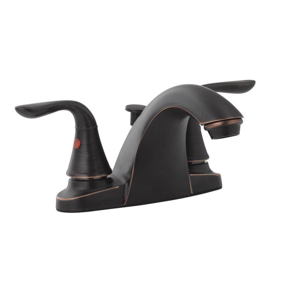 Oil Rubbed Bronze Two Handle Bathroom Faucet with Pop-Up