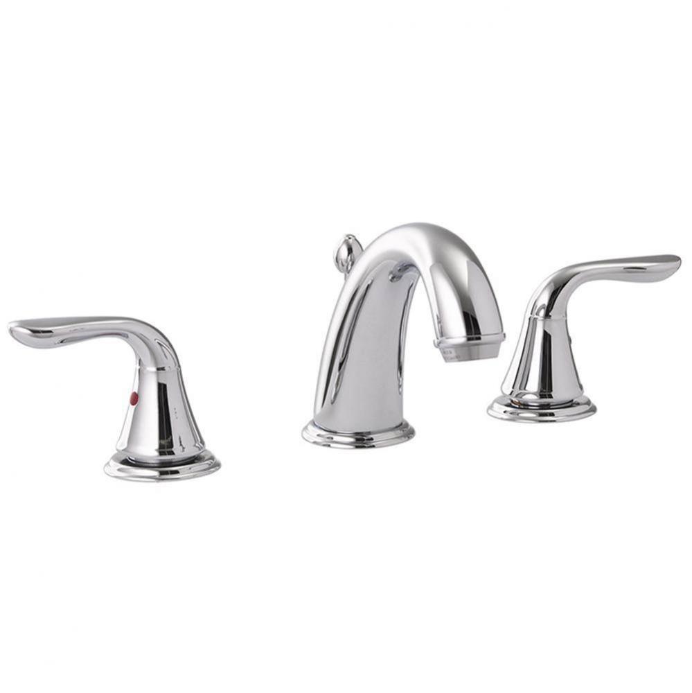 Chrome Plated Two Handle Wide Spread Bathroom Faucet with Pop-Up