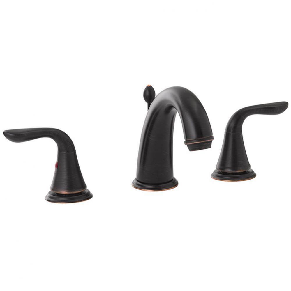 Oil Rubbed Bronze Two Handle Wide Spread Bathroom Faucet with Pop-Up