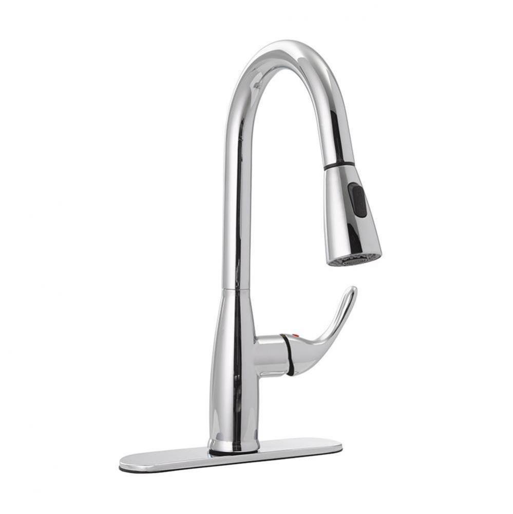 Chrome Plated Hi-Arc Pull-Down Kitchen Faucet