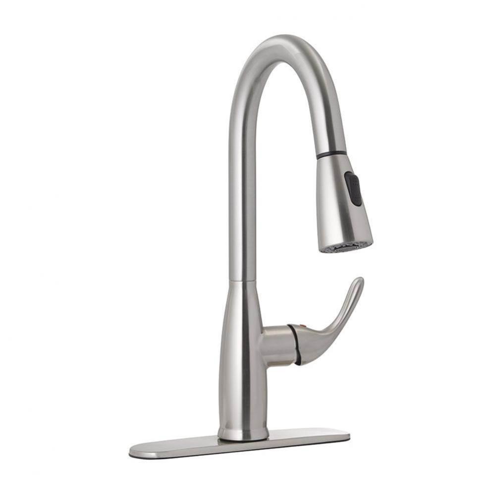 Stainless Steel Hi-Arc Pull-Down Kitchen Faucet