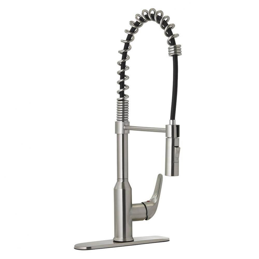 Stainless Steel Spring Neck Pull-Down Kitchen Faucet