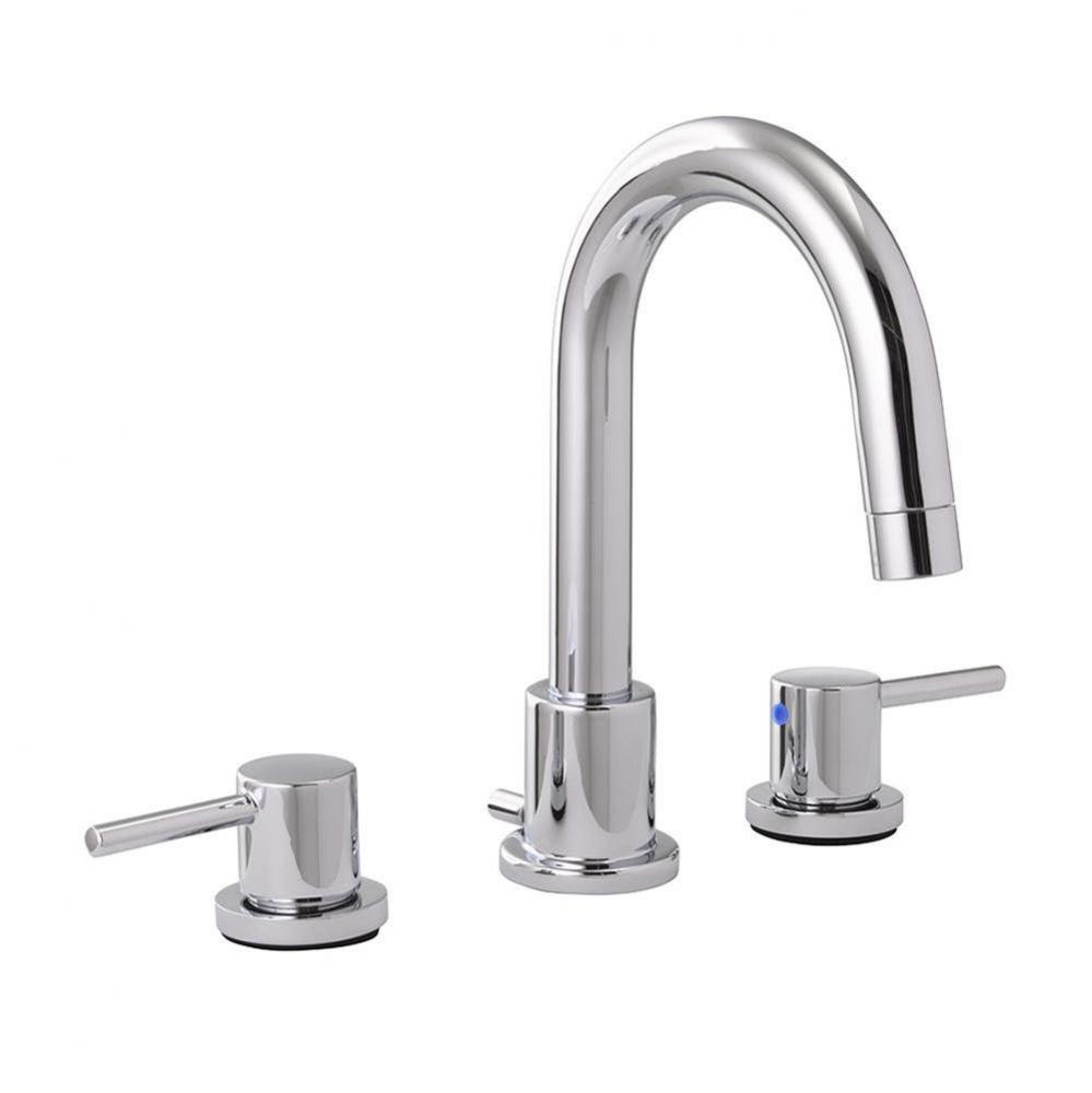 Chrome Plated Two Handle Wide Spread Bathroom Faucet with Pop-Up