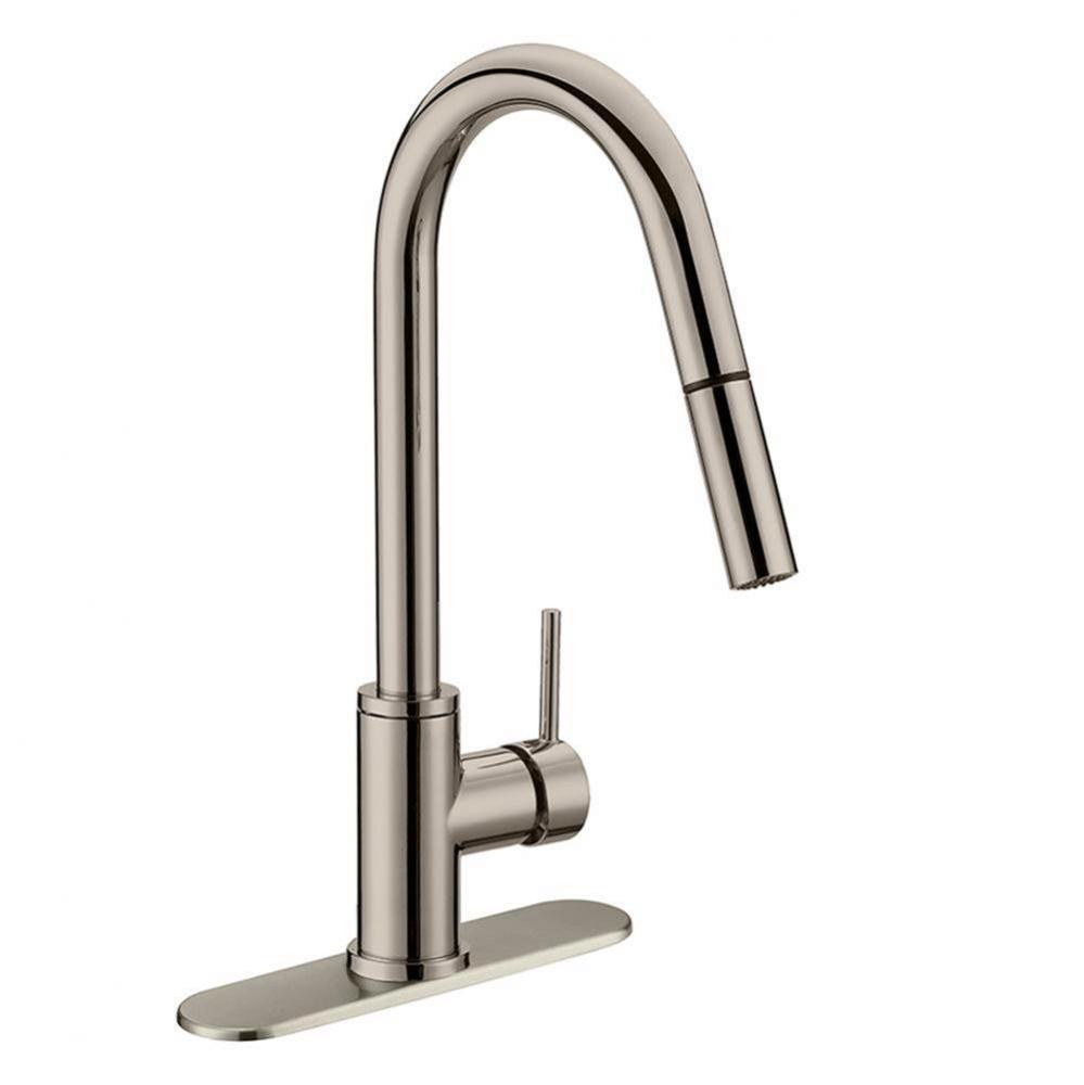 Stainless Steel Hi-Arc Pull-Down Kitchen Faucet