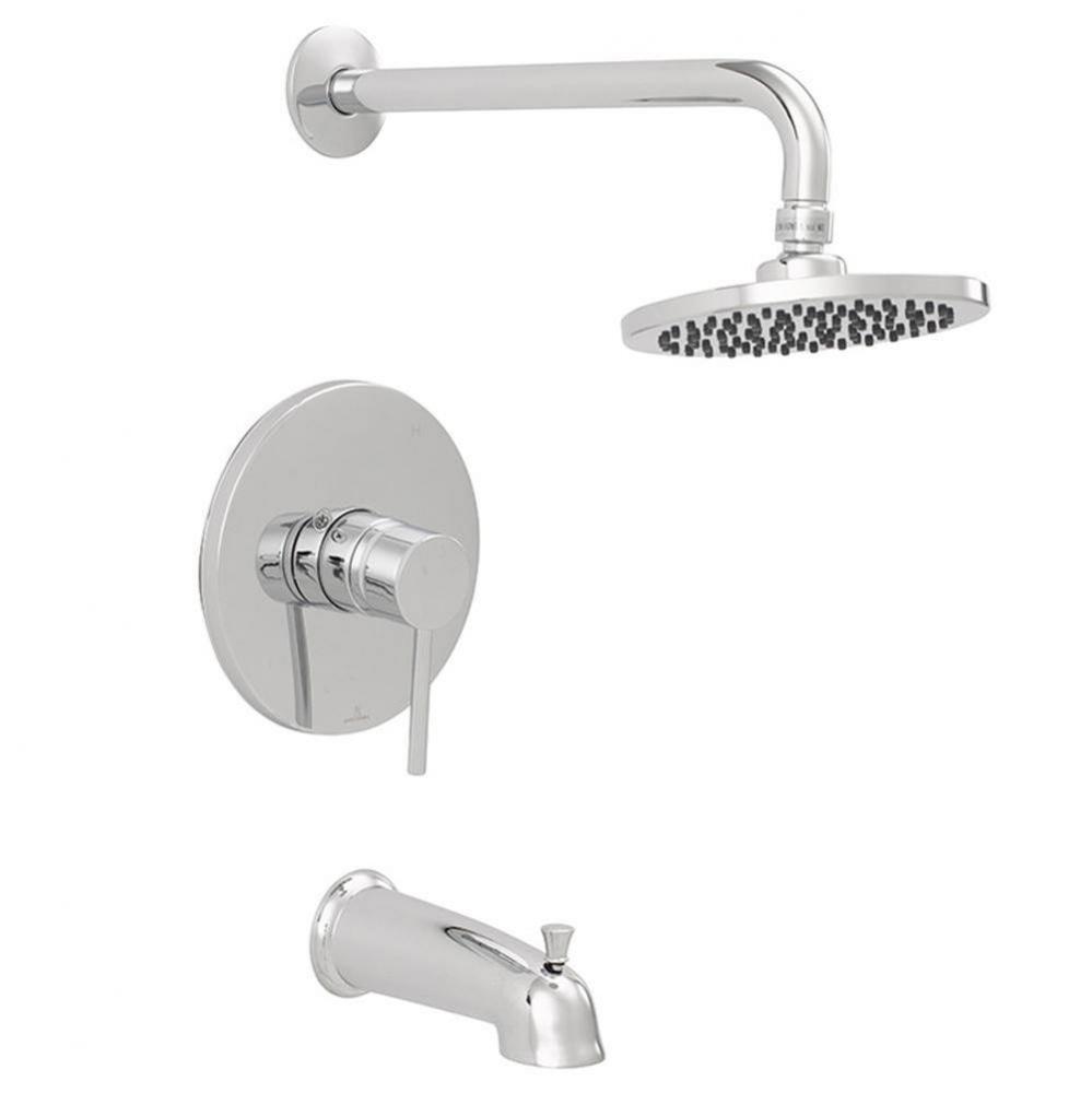 Chrome Plated Tub/Shower Faucet with Rain Shower Head, Trim Only