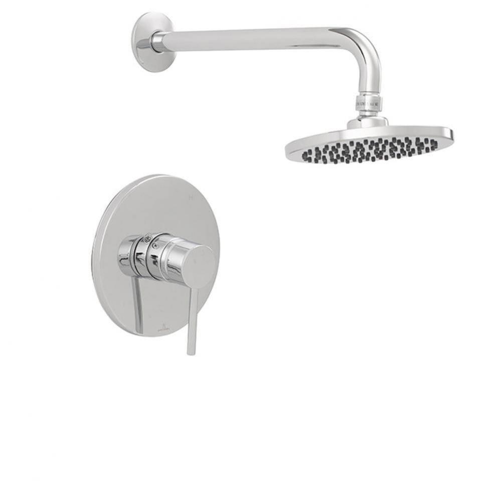 Chrome Plated Shower Faucet with Rain Shower Head, Trim Only