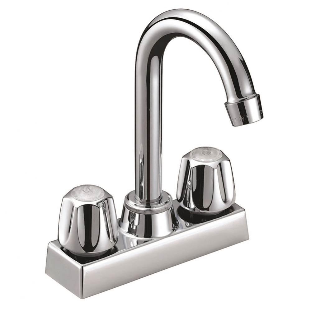 Two Canopy Handle Cp Gooseneck Bar Faucet