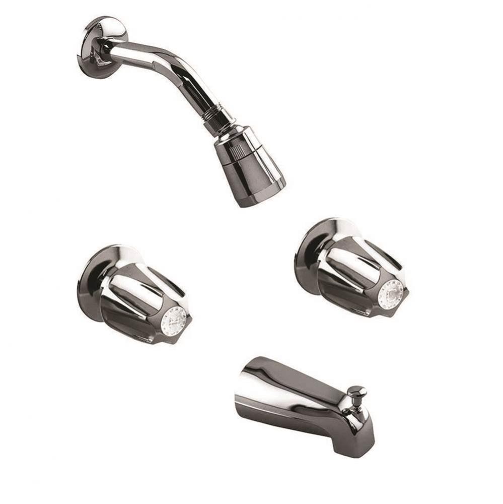 Chrome Plated Two Handle Tub/Shower Faucet