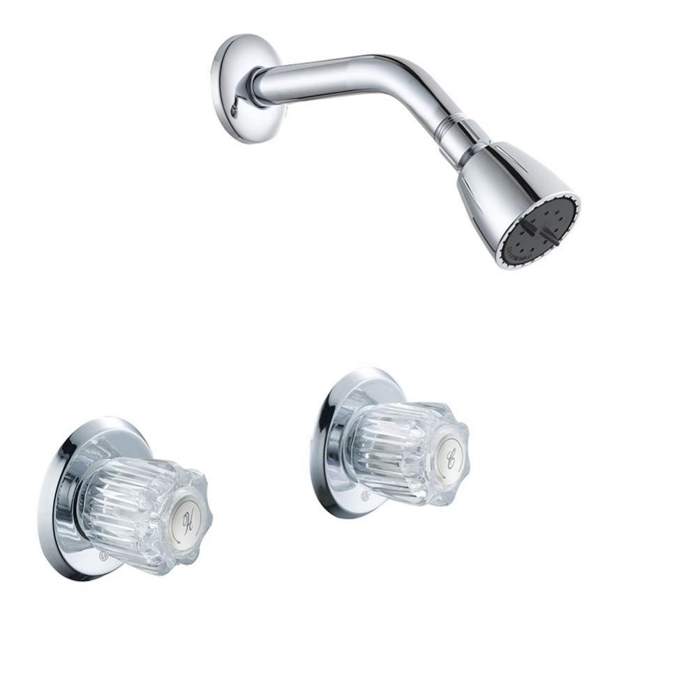 Chrome Plated Two Handle Shower Faucet