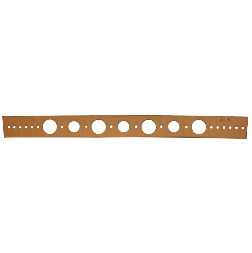 3/4'' - 1'' x 20'' Flat Copper Plated Bracket HOLDRITE No.102-18