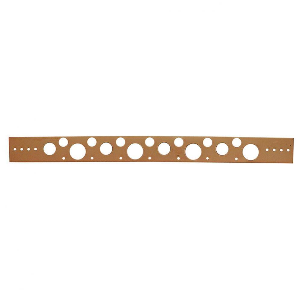 1/2'' - 1'' x 20'' Flat Copper Plated Bracket, Box of 50