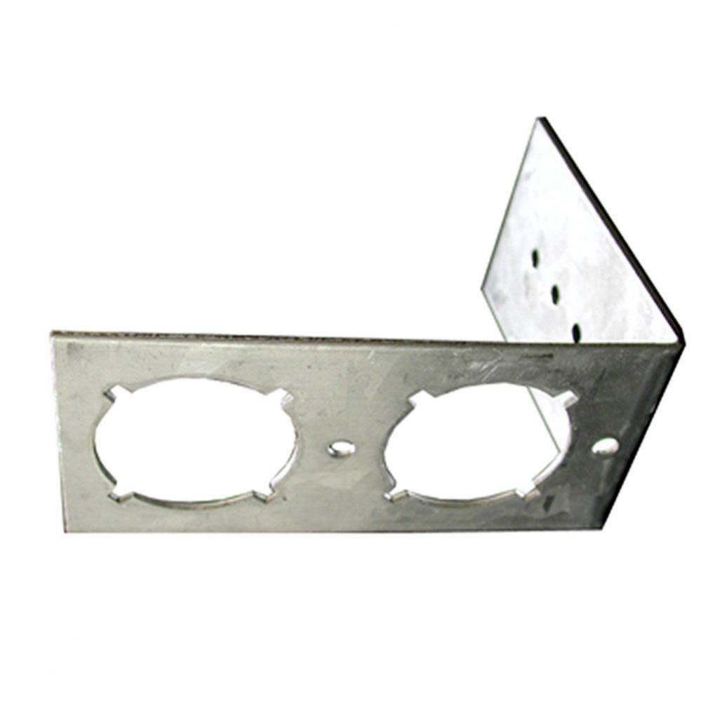 Galvanized L Bracket with 1-3/8'' Keyed Holes for PEX, Box of 50