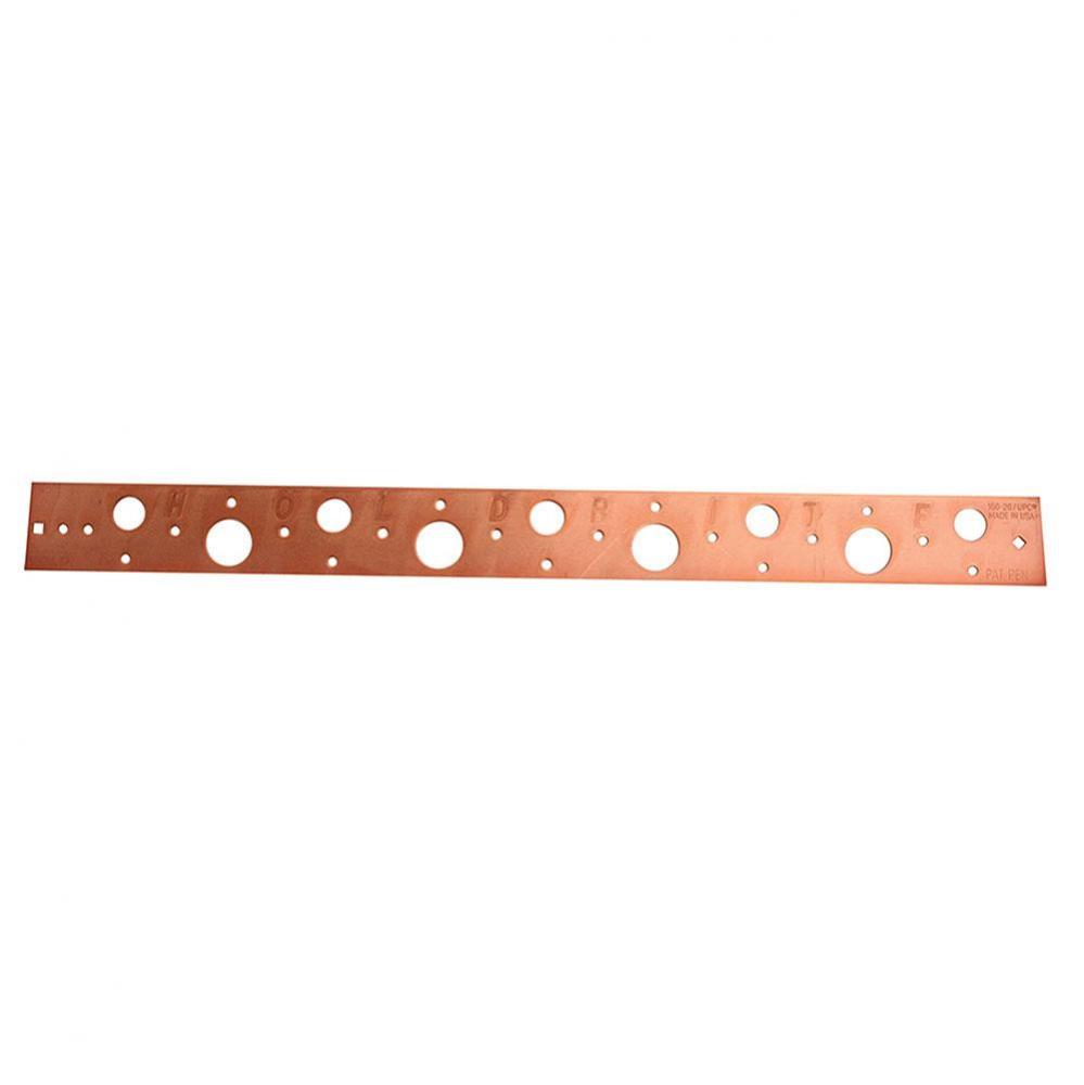 1/2'' - 3/4''x 20'' Flat Copper Plated Bracket, Box of 50