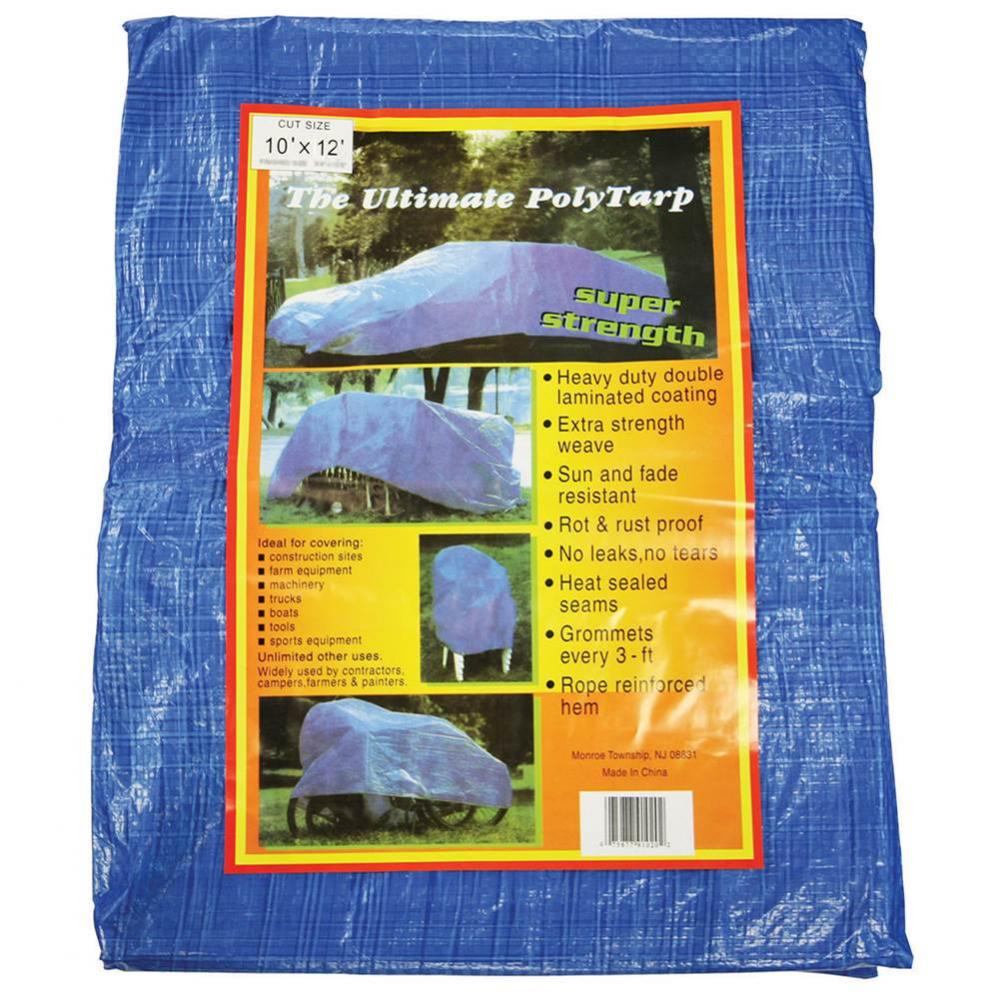 Reinforced Plastic Blue Tarp 10 X 12