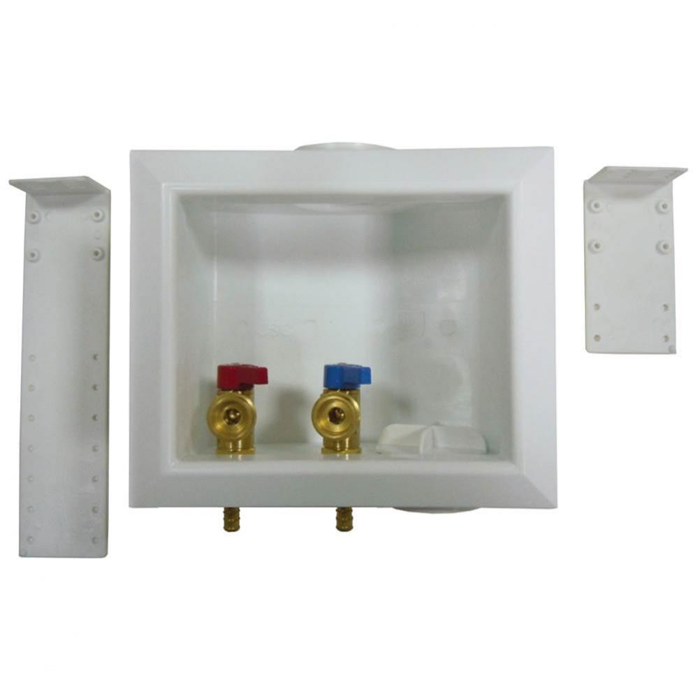Washing Machine Box, Right Outlet Without Hammer Arrester, 3/8'' PEX