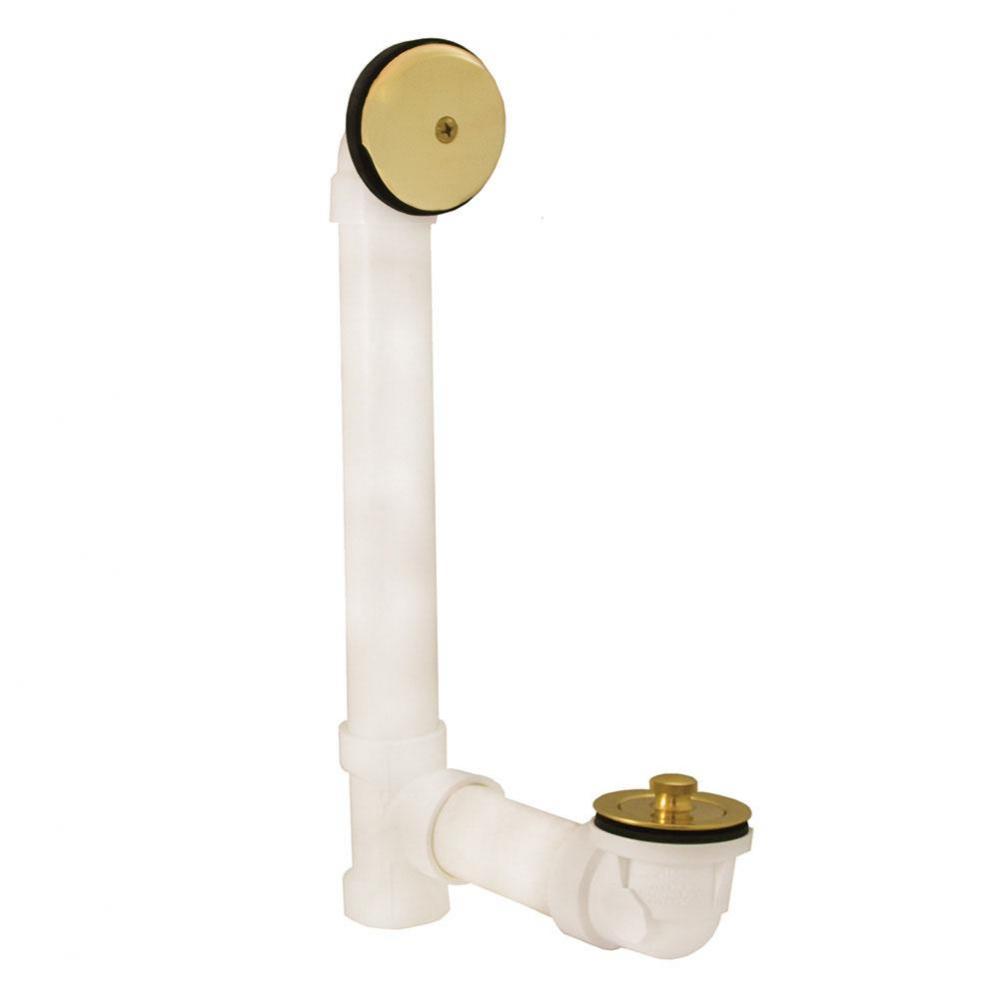 Schedule 40 PVC One-Hole Polished Brass Lift and Turn, Standard Full Kit - Includes Pipe and Tee