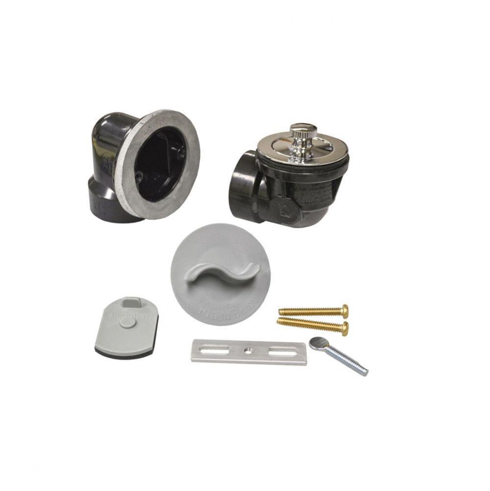 Schedule 40 ABS Standard Rough-In Kit with Two-Hole Chrome Plated Lift and Turn Drain and Test Kit