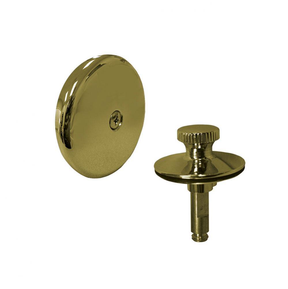 Polished Brass PVD One-Hole Faceplate Trim Kit with Lift and Turn Stopper