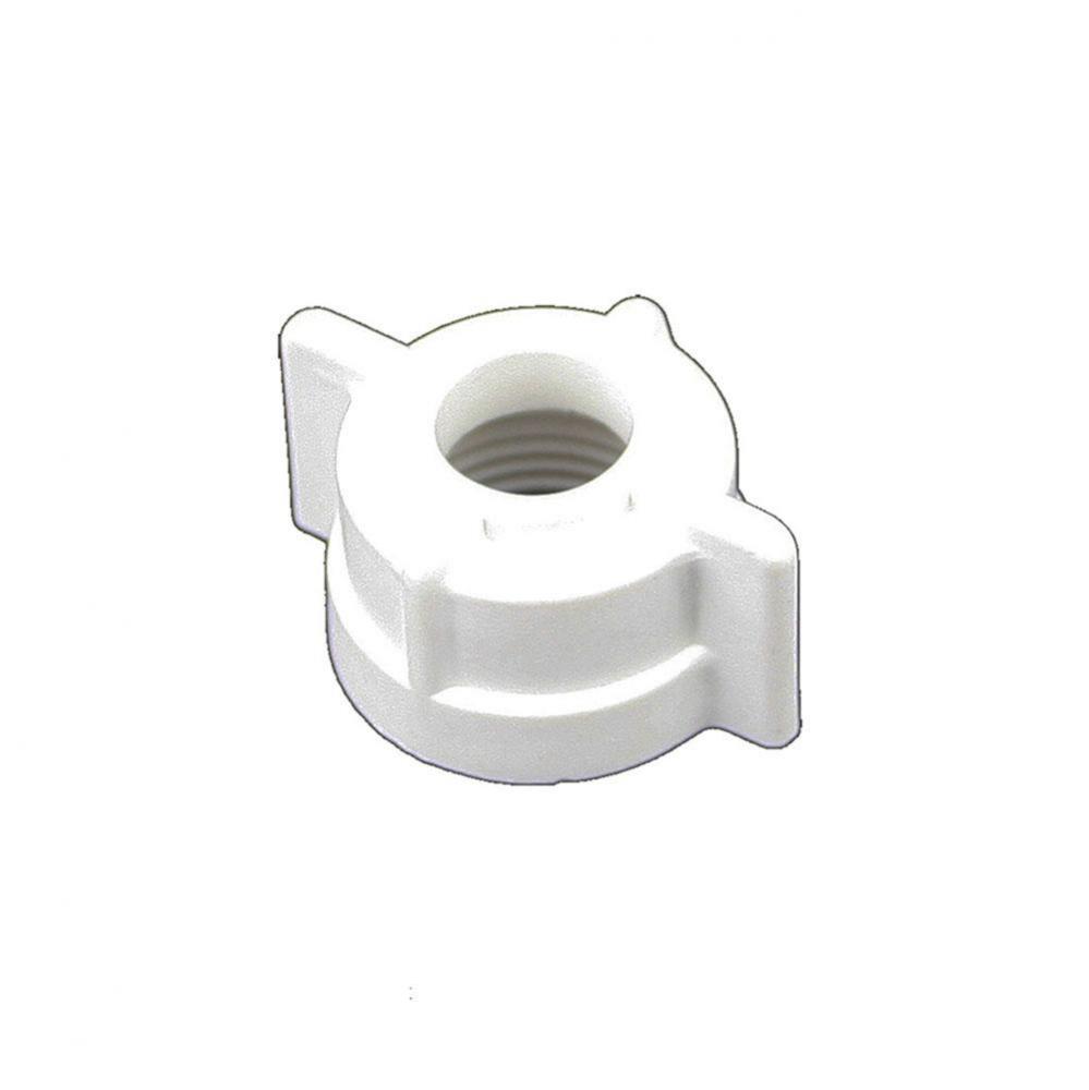 1/2'' -14 x 1/2'' White Plastic Lavatory Nut, 25 pcs.