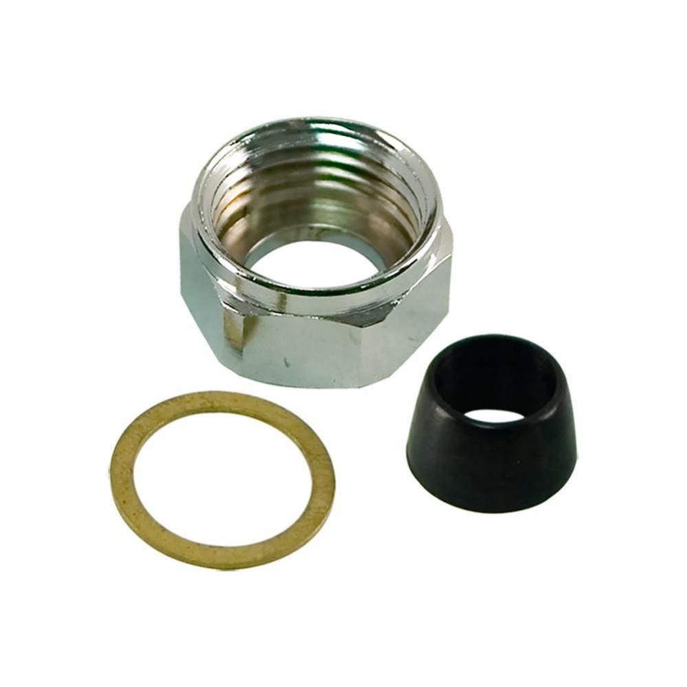 1/2'' x 1/2'' Brass Basin Nut Chrome