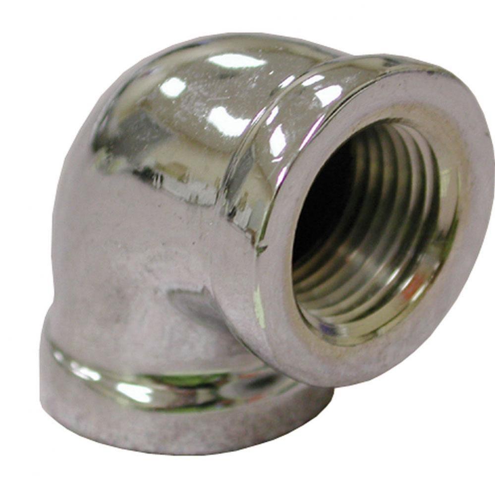 3/8'' 90degree Chrome Plated Bronze Elbow, Lead Free