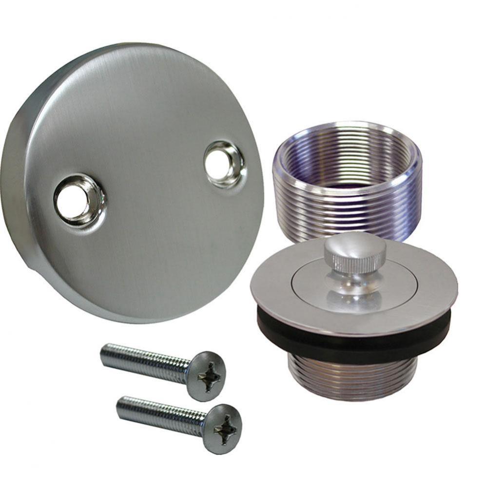 Brushed Stainless Two-Hole Lift and Turn Conversion Kit