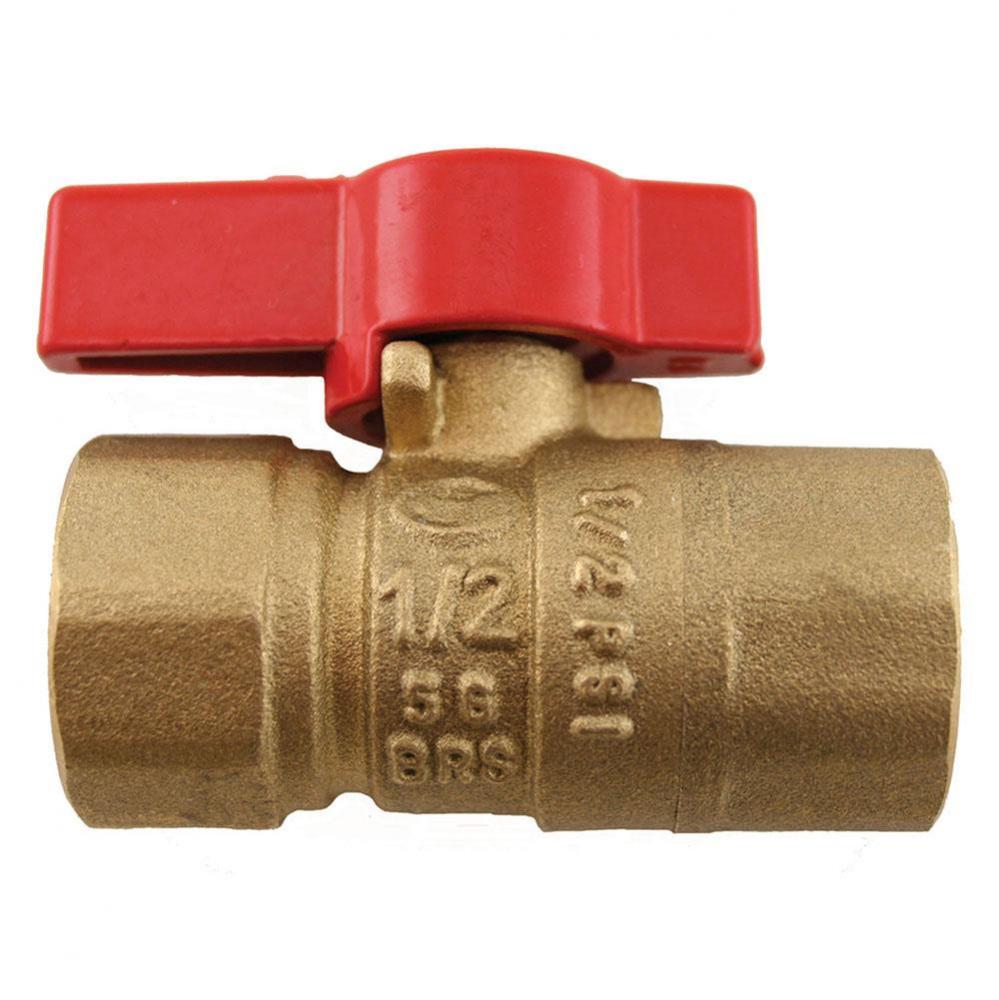 1/2'' FLARE x 1/2'' FIP Brass Gas Ball Valve