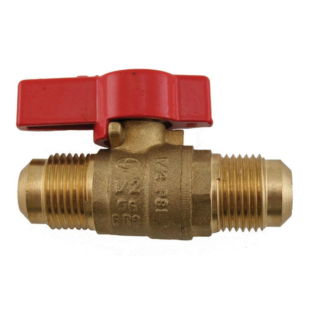 3/8'' FLARE x 3/8'' FLARE Brass Gas Ball Valve