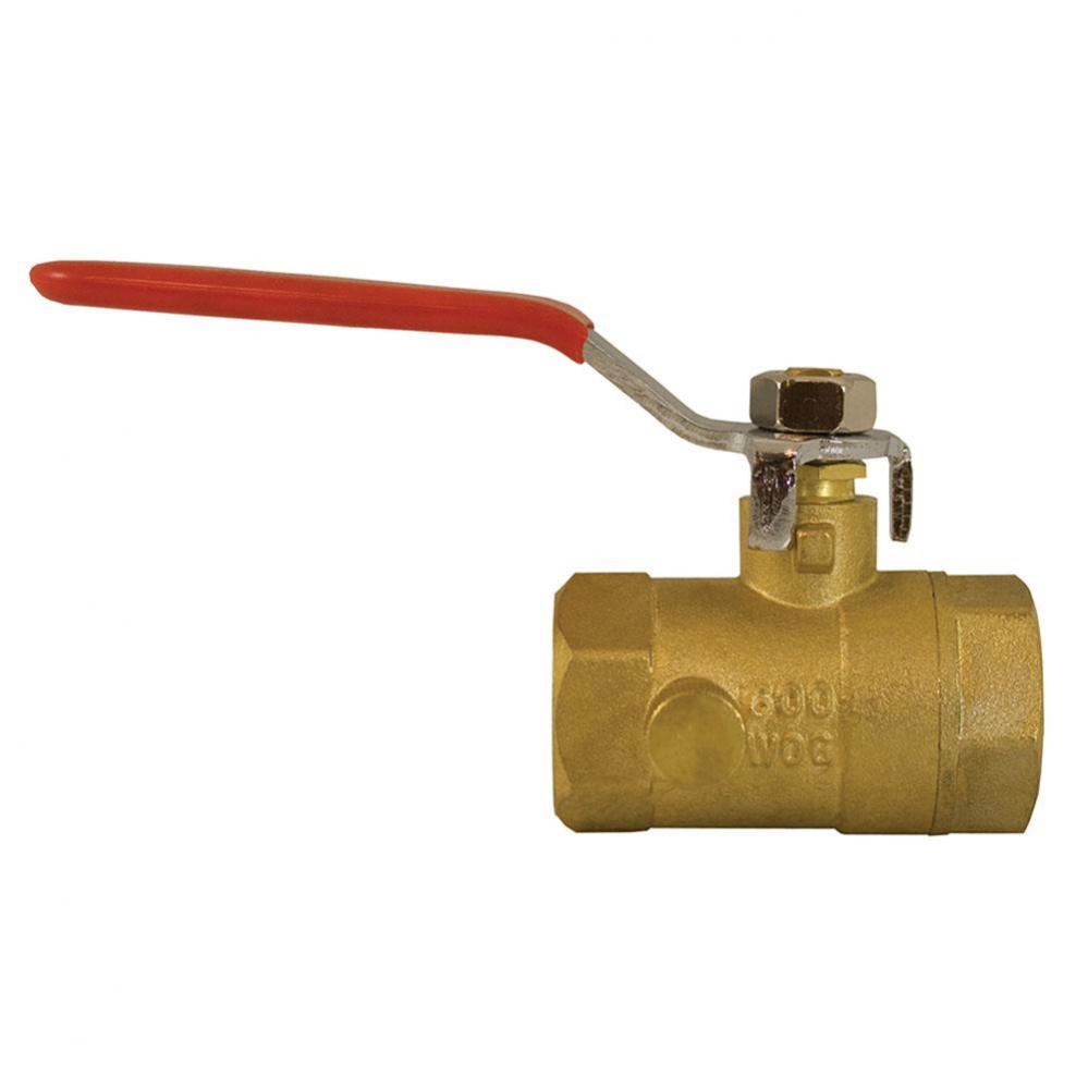 1'' Brass Ball and Waste Valve, Threaded