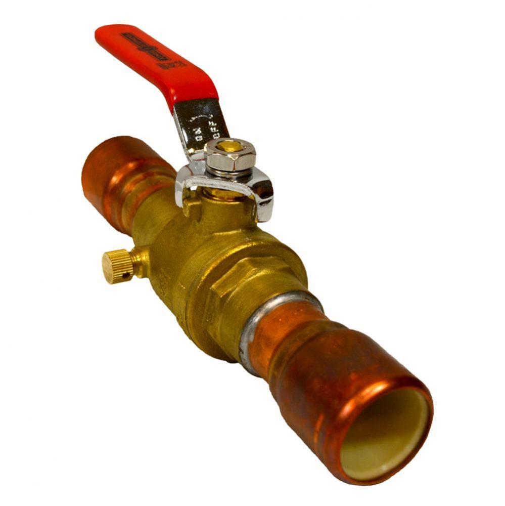 1'' CPVC Brass Ball Valve Full Port with Drain, Lead Free