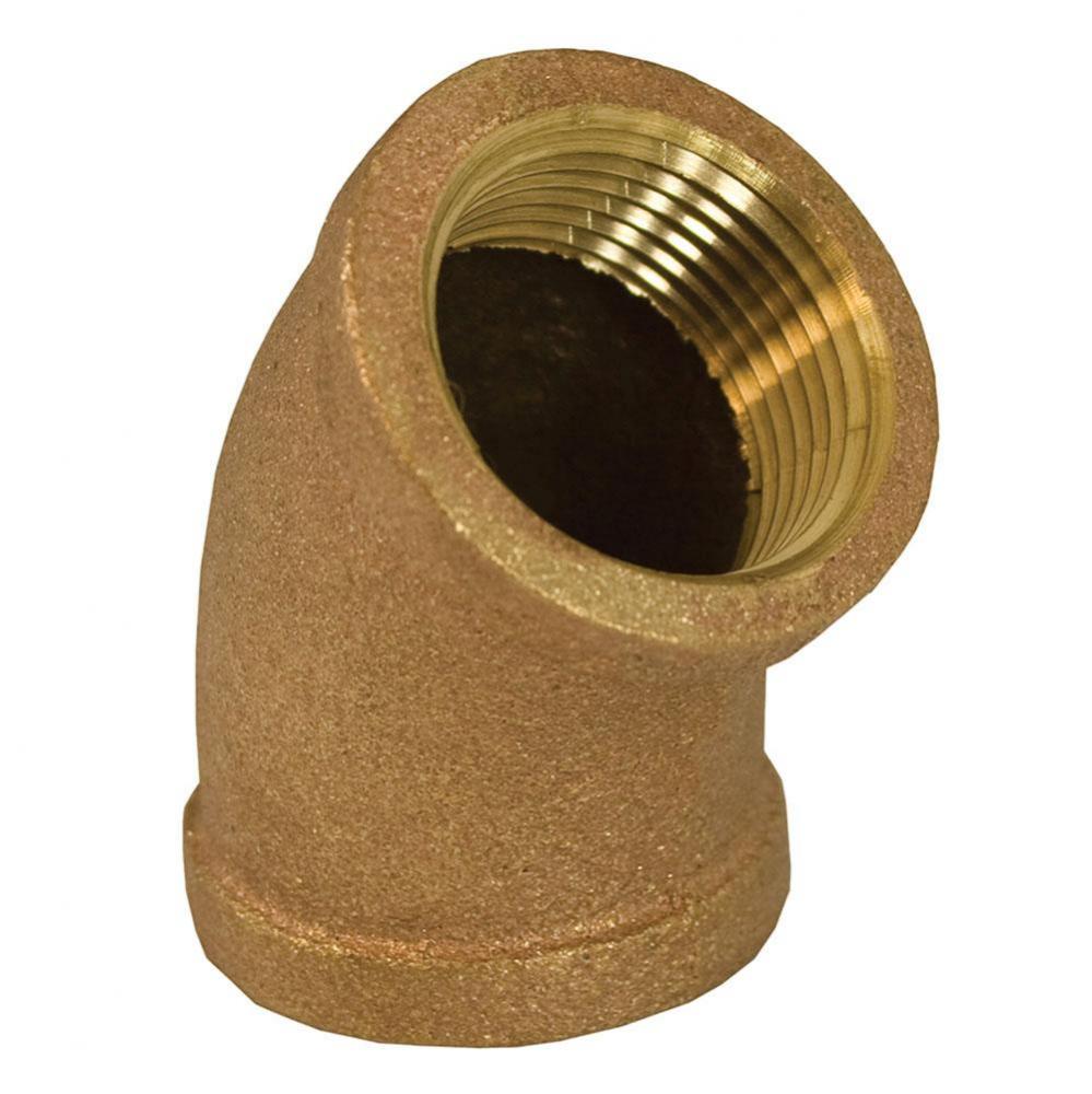 1/4'' 45degree Bronze Elbow, Lead Free