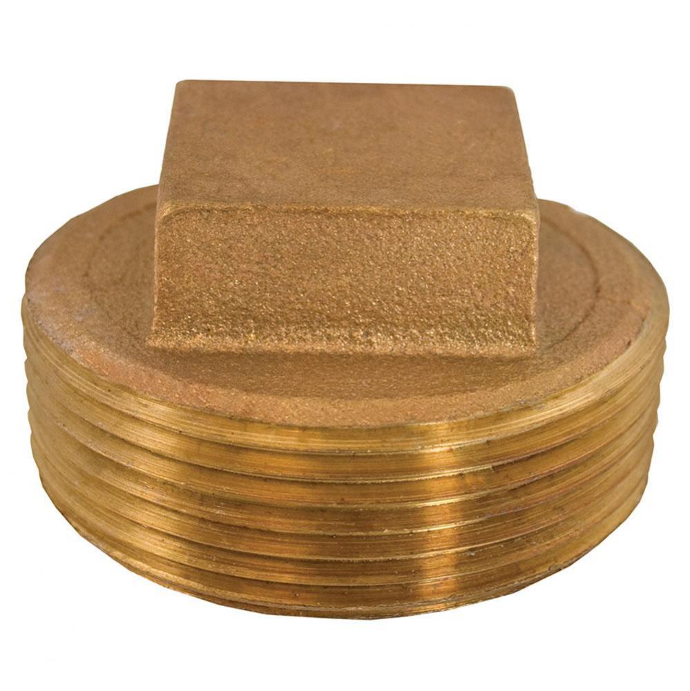 2 BRONZE SQ HEAD CORED PLUG - LEAD FREE