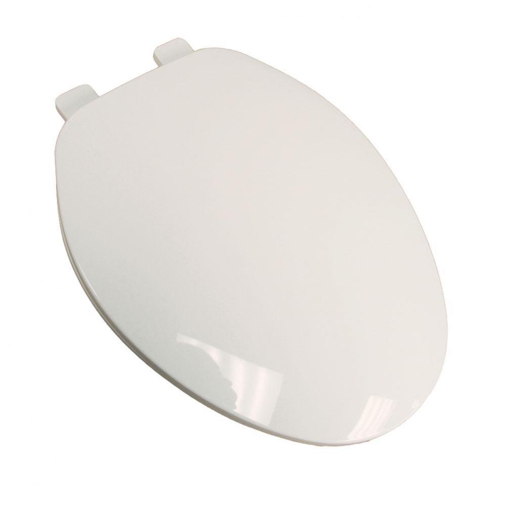 Builder Grade Plastic Toilet Seat, White, Elongated Closed Front with Cover