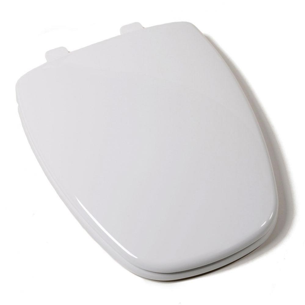 Slow-Close Specialty Plastic Seat, Eljer® New Emblem™ Design, White, Elongated Closed Front