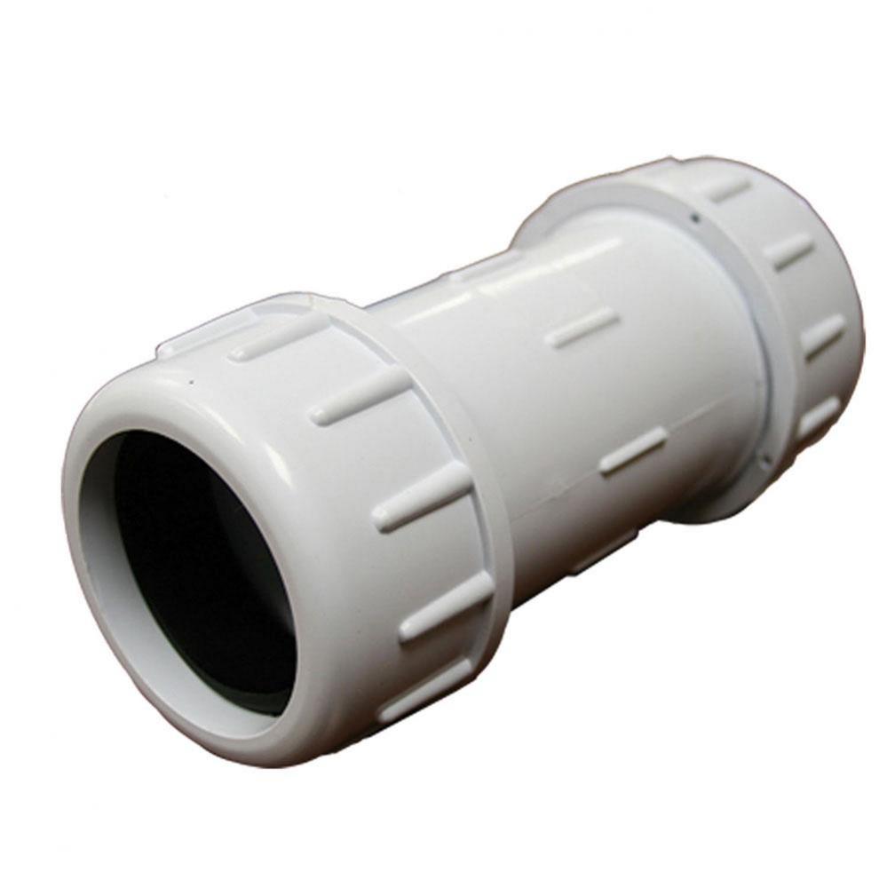 1/2'' IPS PVC Compression Coupling, 3-3/4'' Body Length