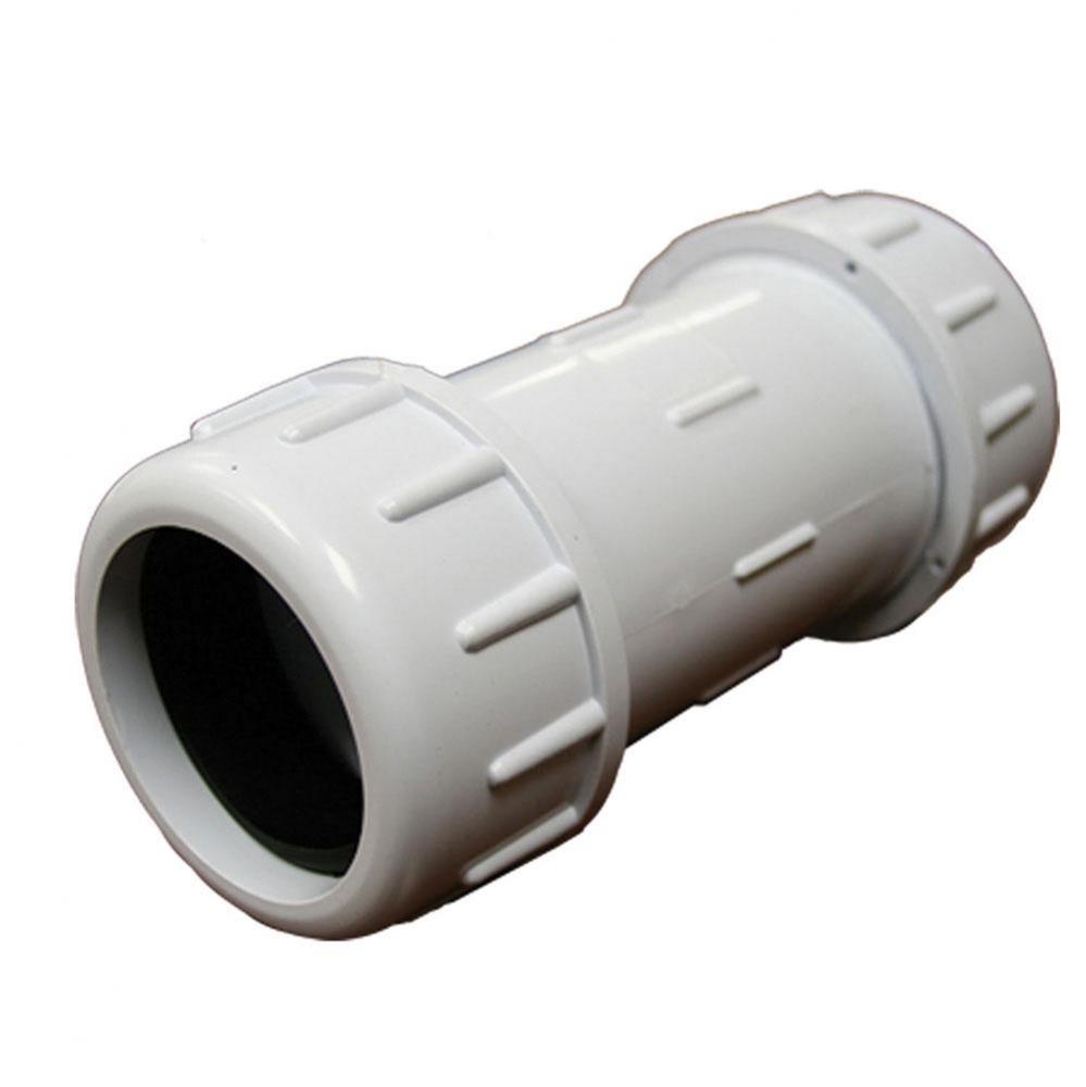 1-1/4'' IPS PVC Compression Coupling, 5-3/16'' Body Length