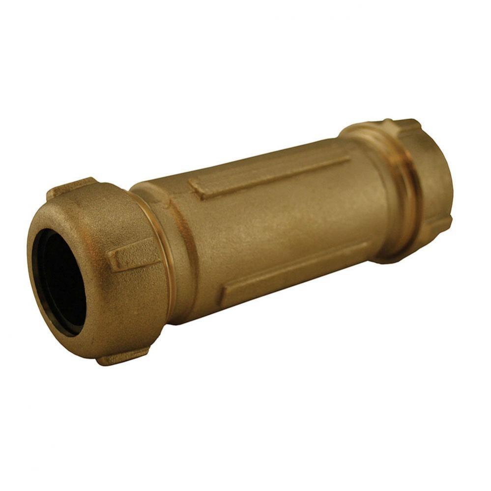 1/2'' CTS 3/8'' IPS Bronze Compression Coupling, Lead Free