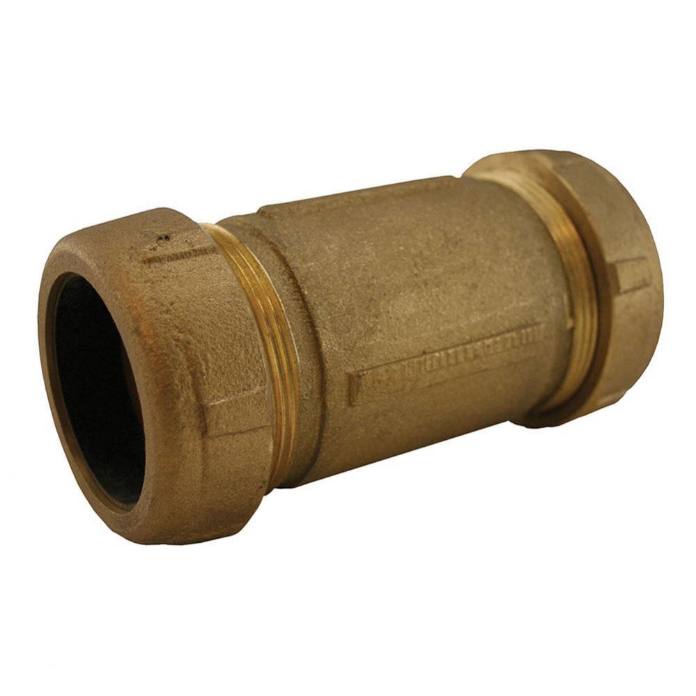1-1/2'' IPS Bronze Compression Coupling, Lead Free