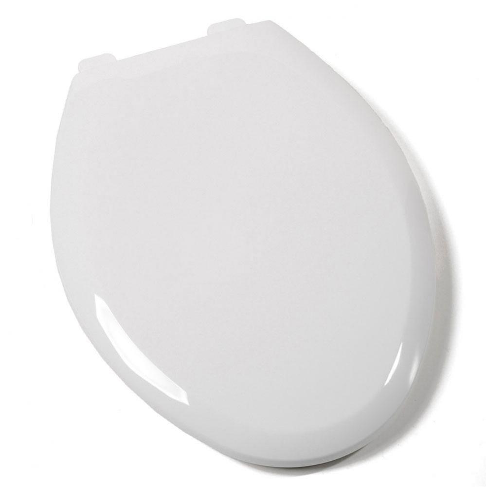 Premium Plastic Seat, White, Elongated Closed Front with Cover
