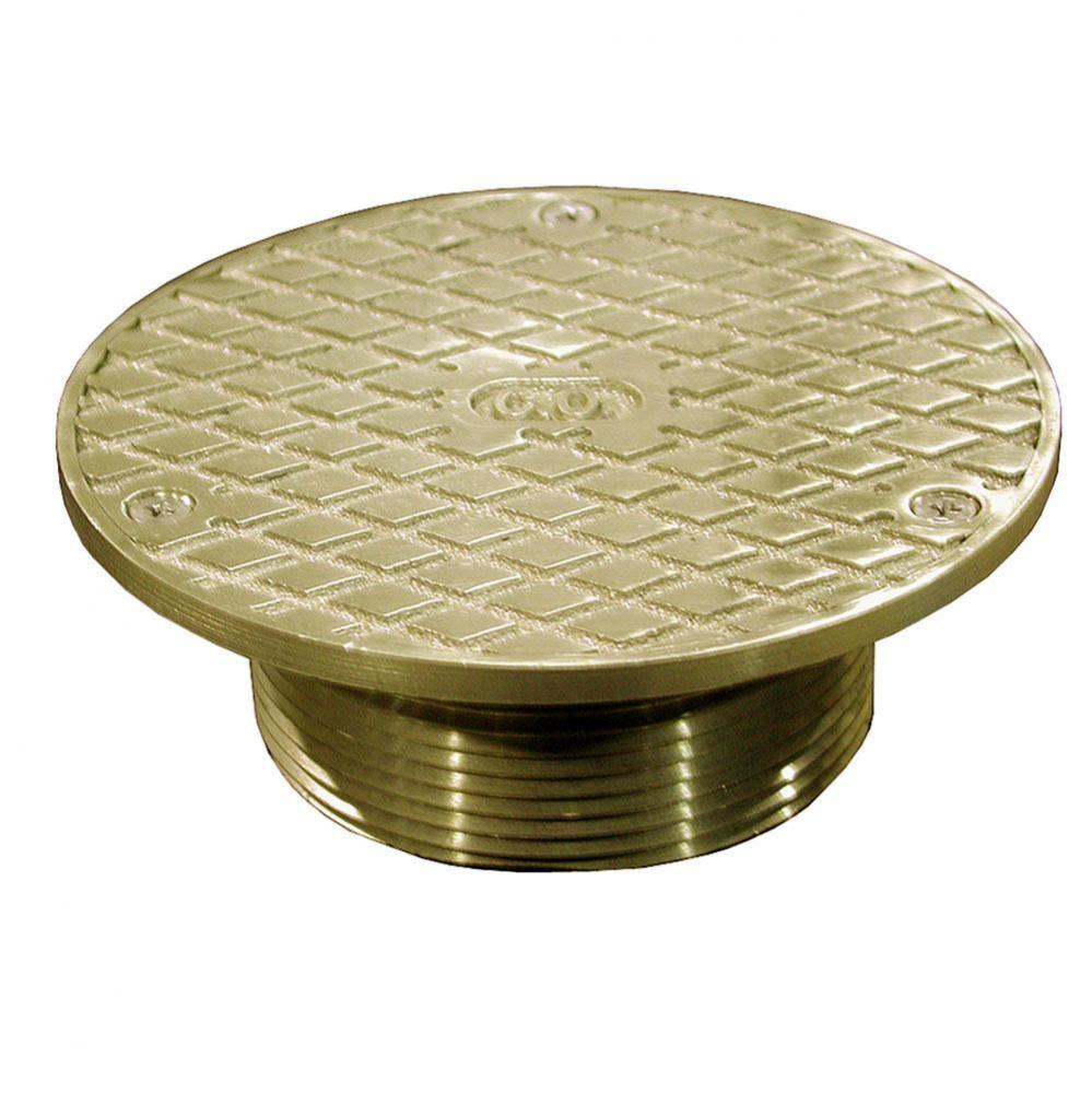 3'' Metal Cleanout Spud with 5'' Polished Brass Round Cover