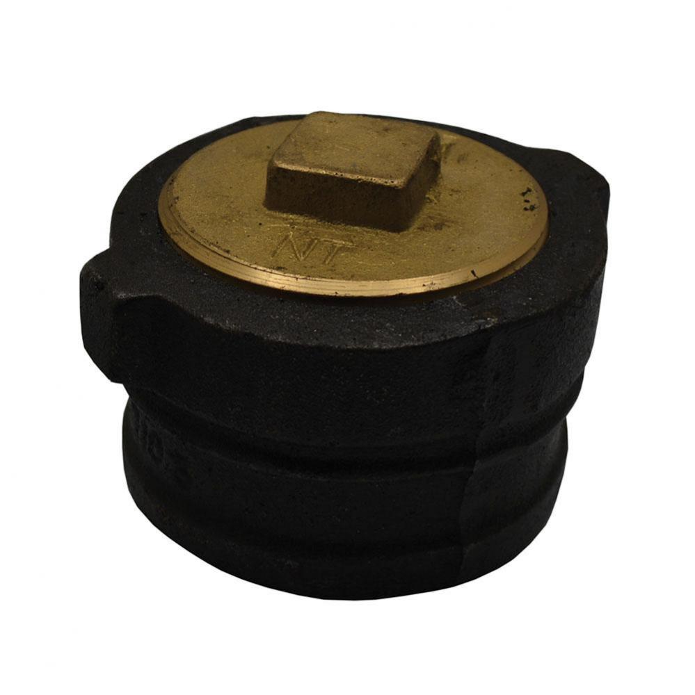 2'' No Hub Cleanout With 1-1/2'' Raised Head Southern Code Plug - 2-1/8'&